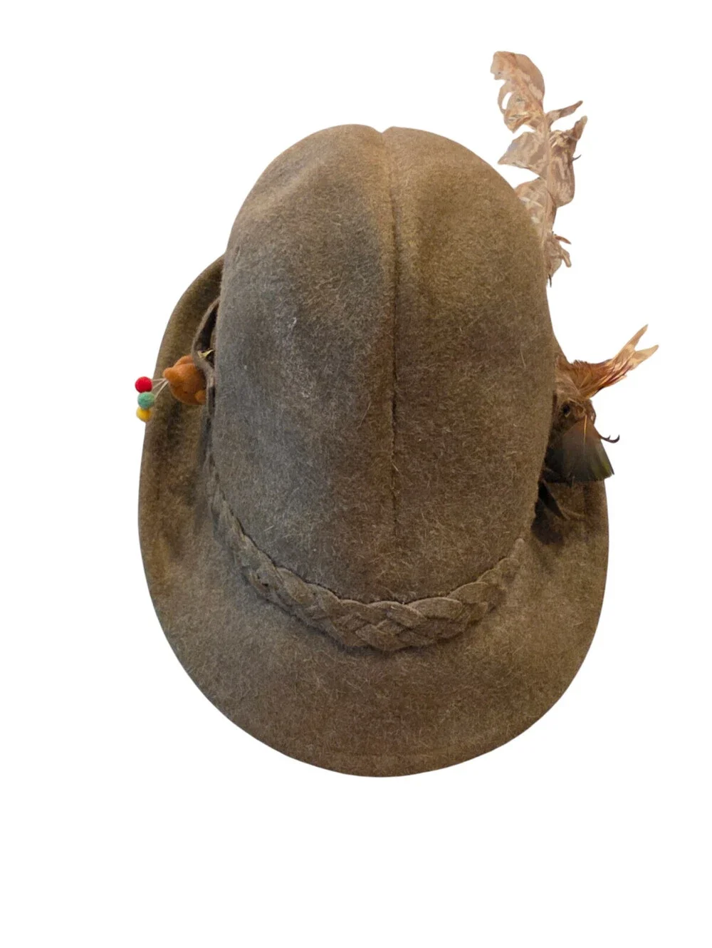Vintage Zapf Hutmacher Alpine Hat Cap Size 60 Green Jagd Hohenberg Rauhhaar